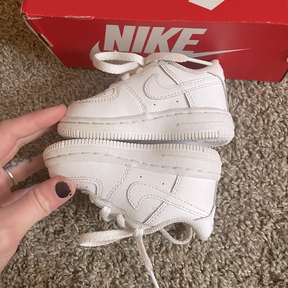 Baby white Nike Air Force sneakers size 4c